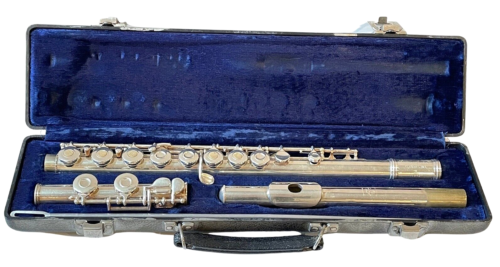 Vintage Silver Plated Model 3 French Style Gemeinhardt Student Flute & Hard Case - Picture 1 of 16