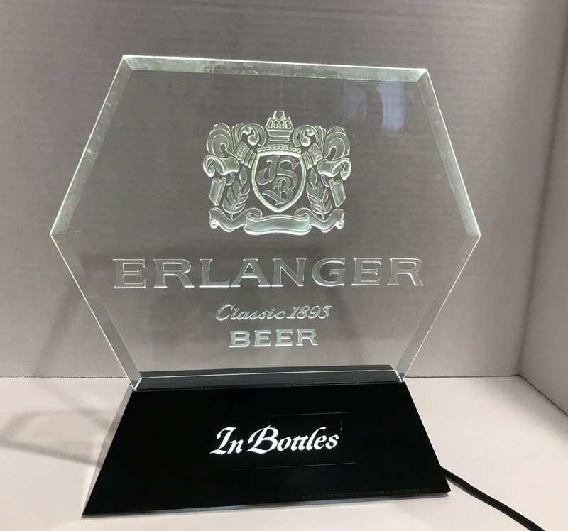 Vintage Erlanger Beer Electric Lighted Bar Sign, Man Cave, Bar