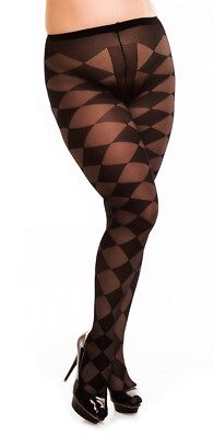 Glamory Diamond 20 Feinstrumpfhose transparent mit Rautenm - bis Größe 58, 50530
