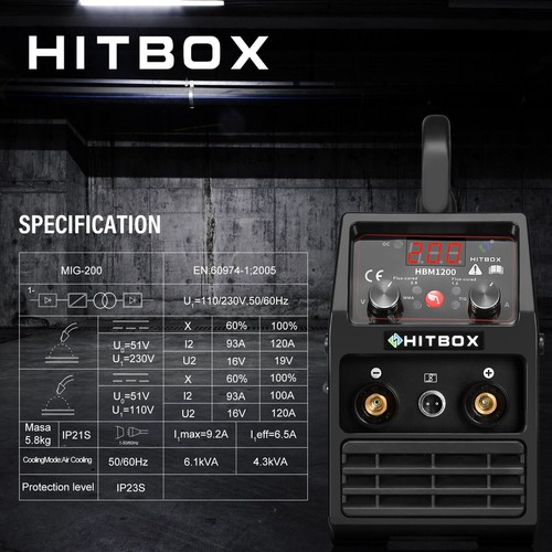 MIG/MMA/TIG 3 in 1 Schweißgerät Fülldraht IGBT-Technologie 2,2–12m/min Inverter - Bild 8 von 16