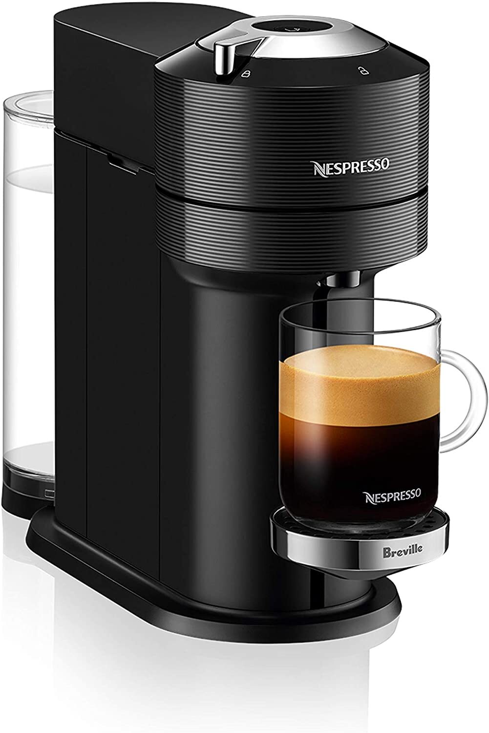 Nespresso Vertuo Next with Aeroccino 3 by Breville, Black. Missing Cup Support.