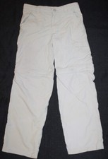 Unisex COLUMBIA Omni-shade zippered leg tan pants Size 8