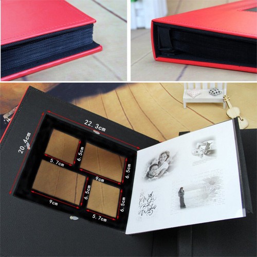 Leather Photo Album 400 Photos Storage Case Family Wedding Baby Memory Film Book - Picture 5 of 14