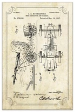Vintage Tree Transplanting Service Patent Art Print 11x17 Nursery Wall Decor