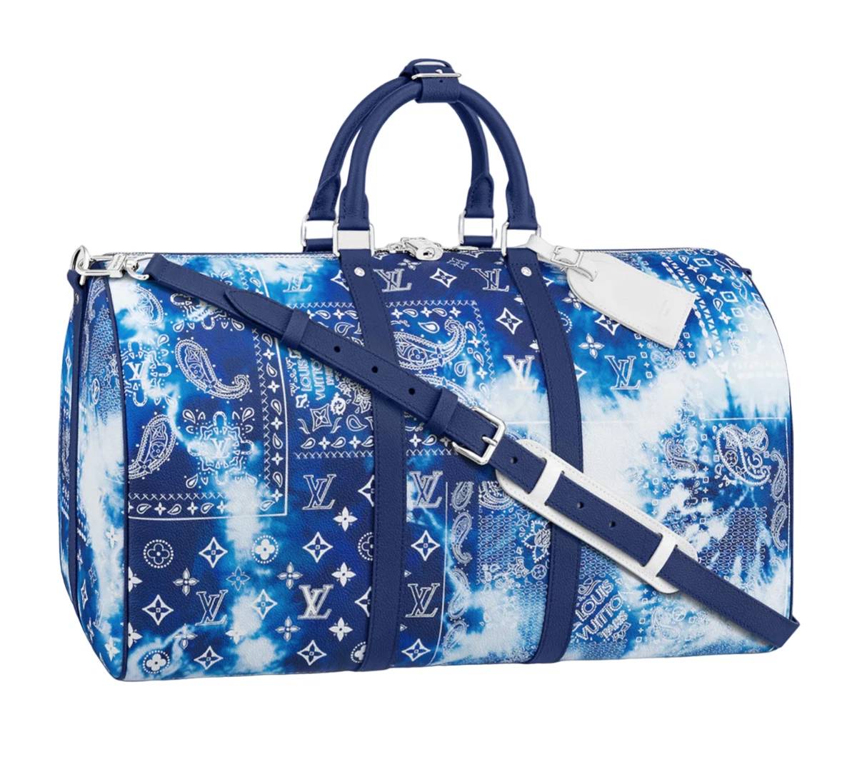 Louis Vuitton Keepall Bandouliere Monogram 50 Blue