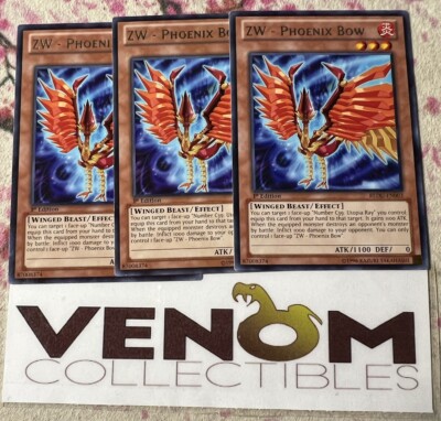 3x (M/NM) - ZW - Phoenix Bow - REDU-EN003 - Rare - 1st Edition YuGiOh