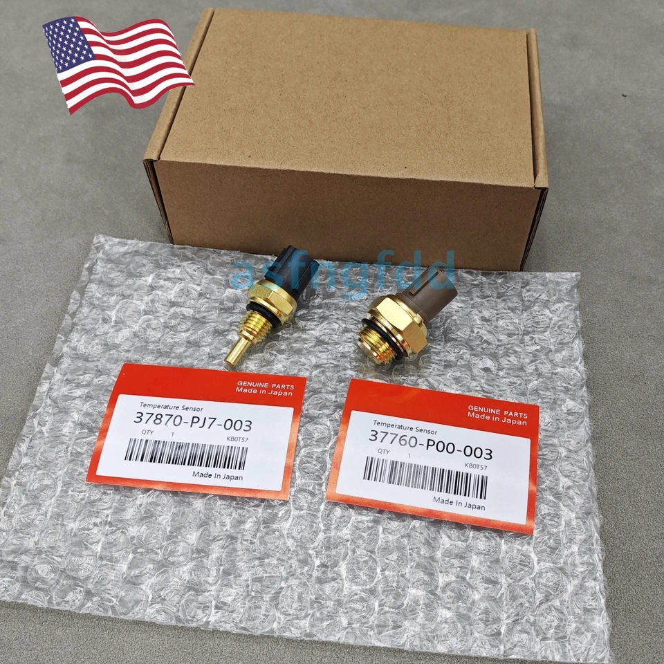 New Cooling Fan Switch & Water Temperature Sensor For Honda Accord CR-V Civic - Image 2 of 4