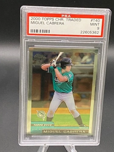 2000 Topps Chrome Traded #T40 Miguel Cabrera Marlins RC Rookie PSA 9 MINT