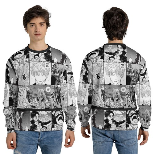 Sudadera con estampado gráfico de anime, ropa de calle anime sudadera amante del manga
