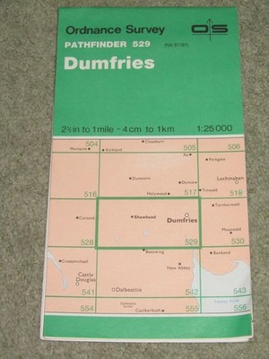 Ordnance Survey Pathfinder map sheet 529 (XG 87/97) Dumfries - 1987