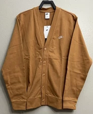 Nike Club Knit Fairway Cardigan Sweater Top Mens Size Large Tall LT FN3898 224