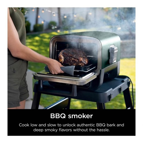 NINJA WOODFIRE 8-IN-1 OUTDOOR SMOKER PIZZAOFEN 5 PIZZAEINSTELLUNGEN - GRÜN - Bild 5 von 5