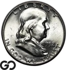 1952-D Franklin Half Dollar, Full Bell Lines, Blast White Solid Gem BU++ FBL
