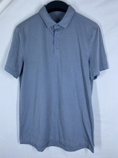 Lululemon Evolution Shirt Mens XS Gray Performance Button Short Sleeve Polo USA