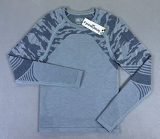 Smartwool Shirt Mens Small Grey Blue Intraknit Slim Performance Base Layer New