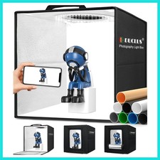 Light Box Photography, 12"x12" Photo Booth Box with 120 LED Lights Dimmable ...
