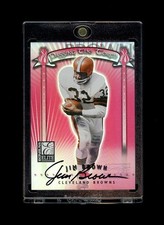 RARE 2001 Elite PASSING THE TORCH SP JIM BROWN AUTO /100! Cleveland Browns GOAT