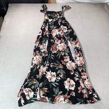Windsor Dress Womens Small Black Floral Maxi Fit Flare Fairygrugne Whimsigoth