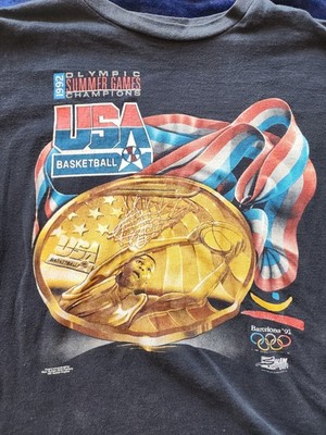 VINTAGE SALEM USA BASKETBALL 1992 OLYMPIC SUMMER GAMES DREAM TEAM SHIRT JORDAN 