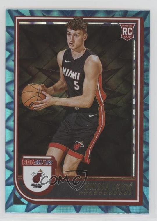 2022-23 Panini NBA Hoops Rookies Teal Explosion Nikola Jovic #256 13rl