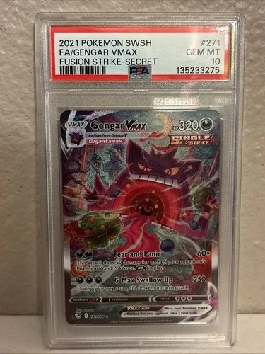 Gengar VMAX (Alternate Art Secret) 271/264 Swsh08: Fusion Strike Holo