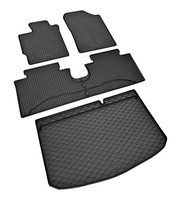 GummifußMatten Und Kofferraumwanne Ein Set Passend FüR Toyota Yaris Ab 2012 Bis