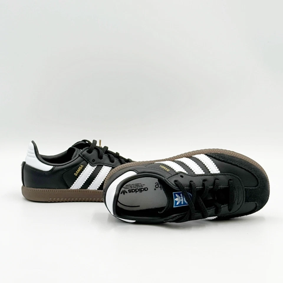 Adidas Samba OG IE3680 Core Negro Blanco Goma Bebé Zapatos Nuevos IE3680 Foto 3 de 4