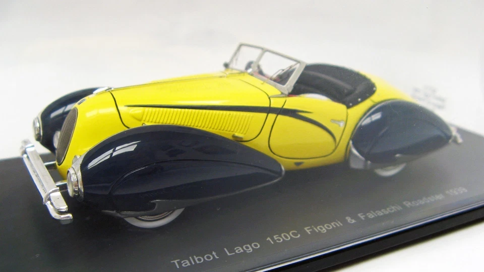 Rare 1939 Talbot Lago 150C Figoni & Falaschi Roadster 1/43 Spark S2711 MB - Image 2 of 3
