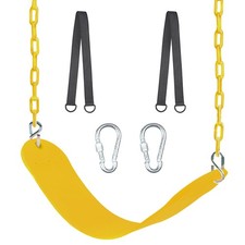Heavy Duty Sensory Swing Seat with Iron Chains and Snap Hooks - 66 Yellow