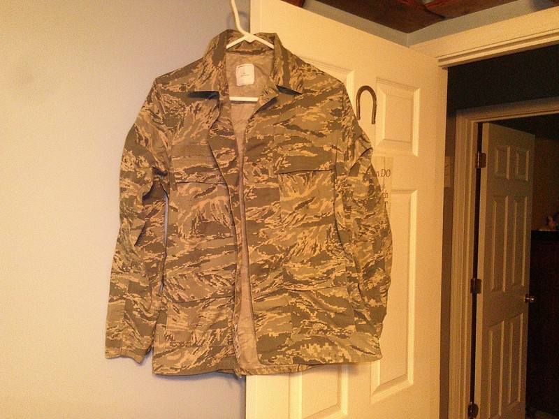 Coat Men'se O Utility Air Force Camouflag Official Size 34r