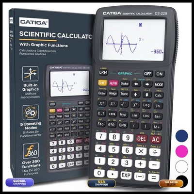 CATIGA CS-229 Scientific Graphing Calculator for Students, High School, College