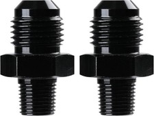 6AN Male Flare to 1/8" NPT Pipe Adapter, Aluminum Straigh Size: 6AN to 1/8 NPT