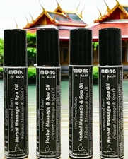 4 x Traditional Thai Herbal Massage & Spa Oil, each 10ml Roll-on