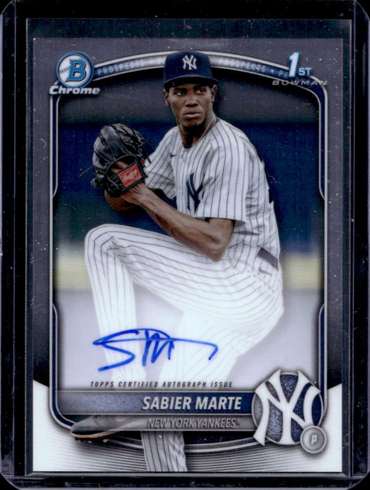 2025 Bowman Chrome Sabier Marte Auto 1st Prospect #CPA-SM Yankees