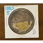 1885-S Morgan Silver Dollar - discolored on obverse - circulated condition