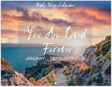 2026 Wall Calendar - 2026 Bible Verse Calendar, 12 Monthly Wall Calendars, Jan.