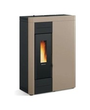 EXTRAFLAME 1294402 VIRNA IDRO.16 TORTORA STUFA A PELLET SLIM ERMETICA 15KW LCD