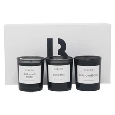 Byredo Candle Set of 3 (Bibliotheque, Burning Rose & Bohemia) 70g - BRAND NEW