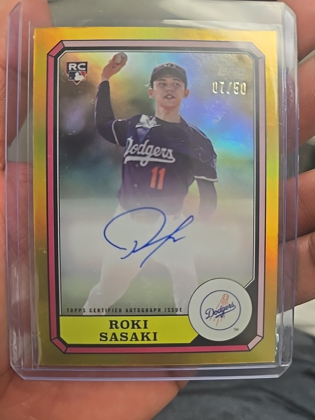 2025 Topps Chrome Rookie Autographs Roki Sasaki 07/50