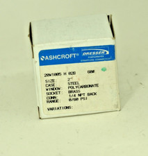 Ashcroft 2  60 PSI 20W1005 H 02B Pressure Gauge Brass Back 1/4 NPT Steel