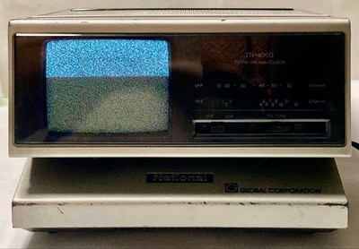 Vintage National TR-4060 1983 TV FM AM Radio Clock Japan Rare