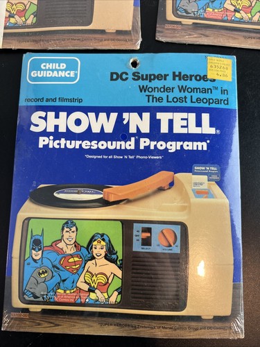 3 Show 'N Tell Picturesound Program 1983 DC Super Heroes Record & Filmstrip - Picture 2 of 7