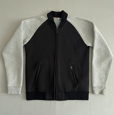 Carhartt WIP Bomber Jacket Mens XL Black Grey Two Tone Zip Up Coat Outdoor Y2K