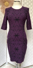 MISSONI 1/2 Sleeve Round Neck Knee Length Stretch Purple Pullover Dress 42   FXG
