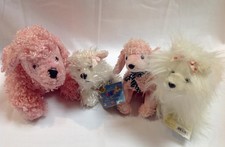 Ganz Webkinz white Yorkie pink poodle Lil Kinz Terrier Ty Brigitte girl dog lot