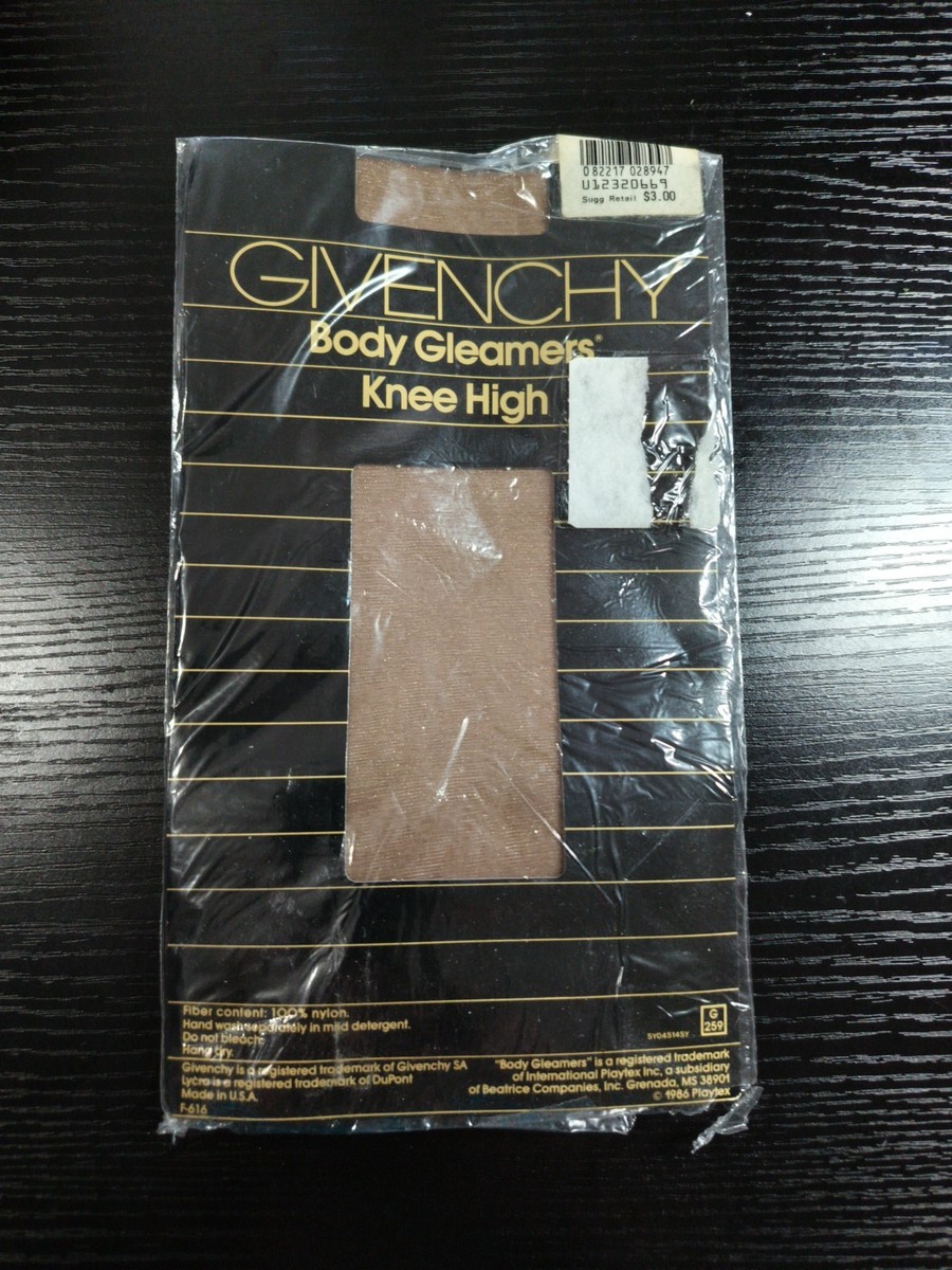 Vintage Givenchy Gleamer Knee High Pantyhose Ultra Sheer Chocolate