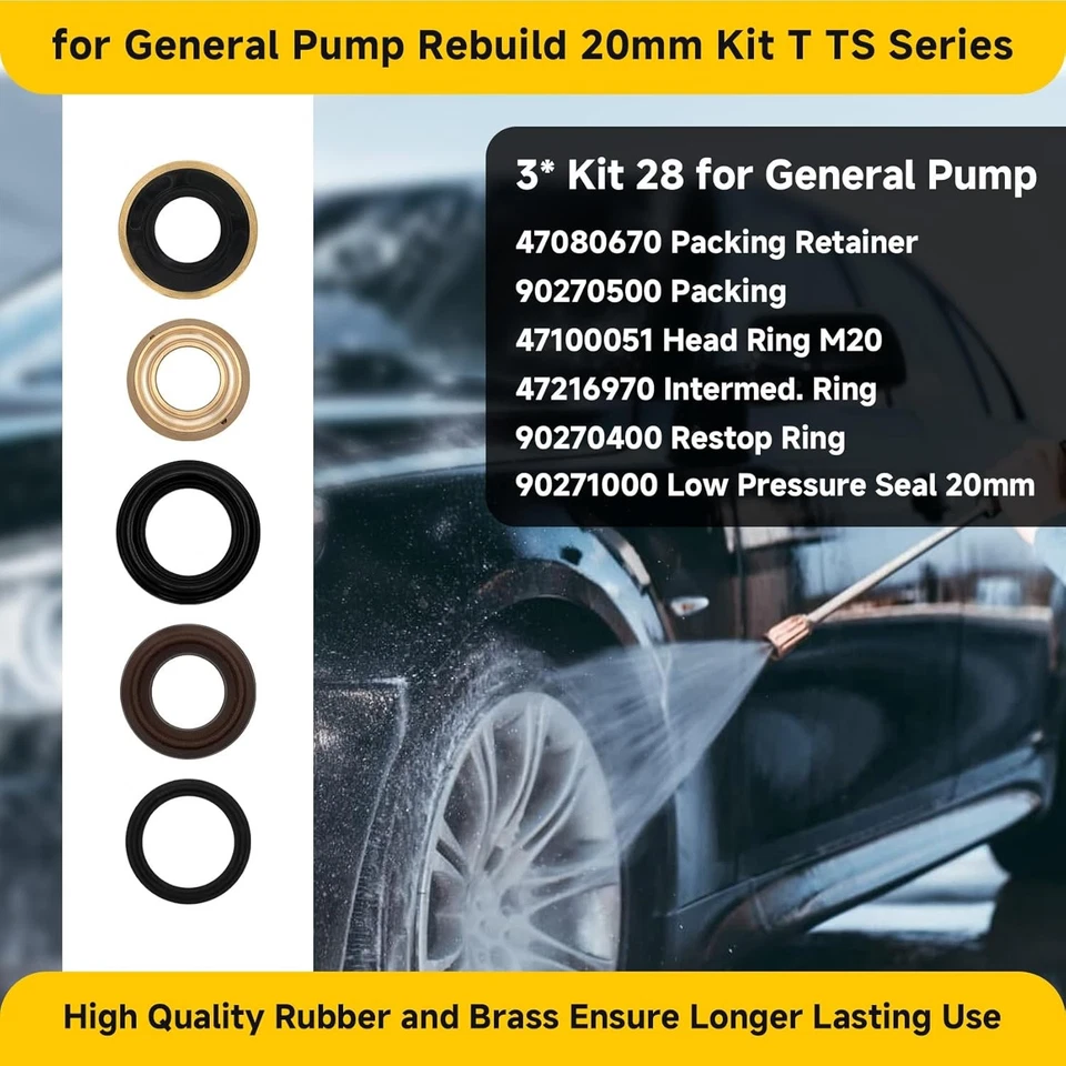 for General Pump Rebuild kit, Compatible with T/TS Series T1011... - Image 3 of 4