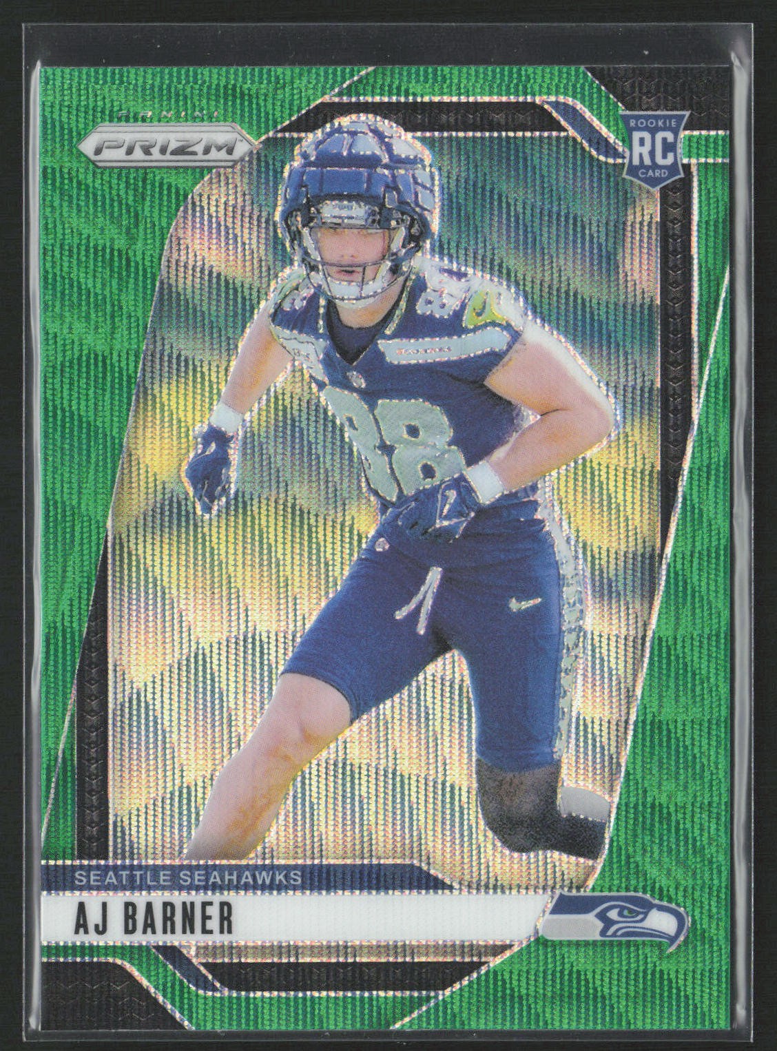 2024 Panini Prizm #304 AJ Barner Green Wave Prizm