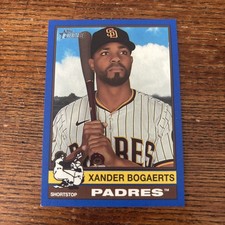 Xander Bogaerts 2025 Topps Heritage High Number Blue - SP Short Padres #718