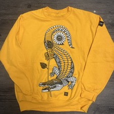 Chomp Brand Sweater Crewneck Medium Sunflower Alligator  Sweatshirt